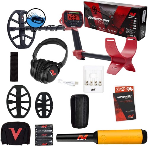 Metalo detektorius Minelab Vanquish 540 Pro-Pack + PRO-FIND 20 PinPointer