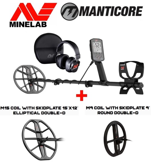 Metal detector Minelab Manticore + 2 GIFTS: Coils 15 x 12″ M15 DD + 9″ M9 Double